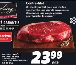 IGA STERLING SILVER STRIP LOIN STEAK OR ROAST offer