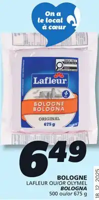 IGA LAFLEUR OR OLYMEL BOLOGNA offer