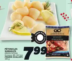 IGA GREEN OCEAN FROZEN SCALLOPS offer