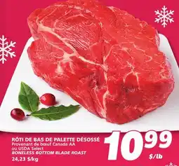 IGA BONELESS BOTTOM BLADE ROAST offer