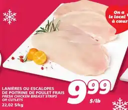 IGA FRESH CHICKEN BREAST STRIPS OR CUTLETS offer