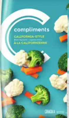 IGA COMPLIMENTS FROZEN VEGETABLES offer