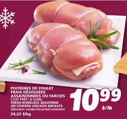 IGA C'EST PRÊT! À CUIRE FRESH BONELESS SEASONED OR STUFFED CHICKEN BREASTS offer