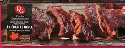 IGA PLAISIRS GASTRONOMIQUES FRESH PORK BACK RIBS offer