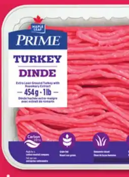 IGA MAPLE LEAF PRIME EXTRA LEAN GROUND TURKEY offer