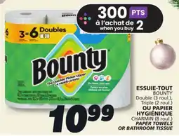 IGA BOUNTY PAPER TOWELS OR BATHROOM TISSUE offer