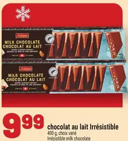 Metro CHOCOLAT AU LAIT IRRÉSISTIBLE | IRRÉSISTIBLE MILK CHOCOLATE offer
