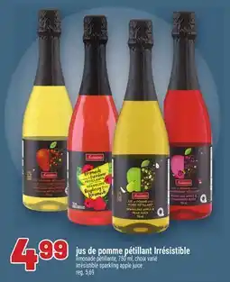 Metro JUS DE POMME PÉTILLANT IRRÉSISTIBLE | IRRÉSISTIBLE SPARKLING APPLE JUICE offer
