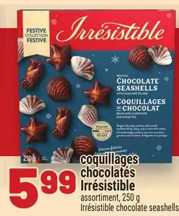 Metro COQUILLAGES CHOCOLATÉS IRRÉSISTIBLE | IRRÉSISTIBLE CHOCOLATE SEASHELLS offer