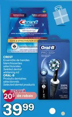 Brunet CREST Ensemble de bandes blanchissantes sélectionnées, ORAL-B Produits dentaires sélectionnés offer