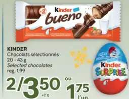 Brunet KINDER Chocolats sélectionnés offer