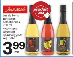 Brunet Irrestible Jus de fruits pétillants sélectionnés sparkling juice offer