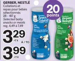 Brunet GERBER, NESTLÉ Collations et repas pour bébés sélectionnés offer
