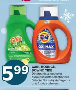 Brunet GAIN, BOUNCE, DOWNY, TIDE Détergents à lessive et assouplissants sélectionnés offer