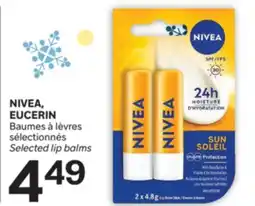 Brunet NIVEA, EUCERIN Baumes à lèvres sélectionnés offer