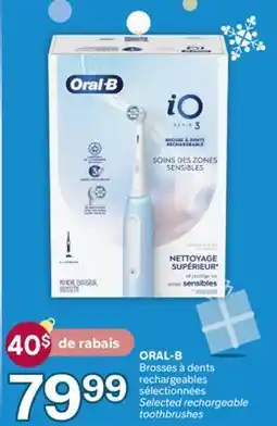 Brunet ORAL-B Brosses à dents rechargeables sélectionnées offer
