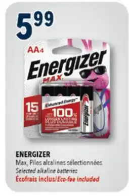 Familiprix ENERGIZER,Selected alkaline batteries offer