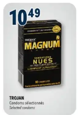 Familiprix Trojan Magnum Naked Sensations lubricated latex condoms offer