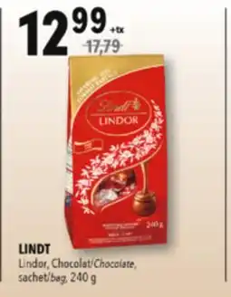 Familiprix LINDT Lindor, Milk chocolate, 137 g offer