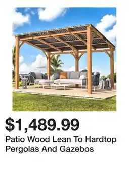 Wayfair Patio Wood Lean To Hardtop Pergolas And Gazebos offer