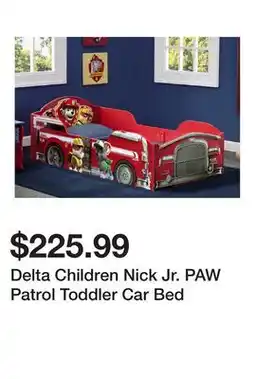 Wayfair Delta Children Nick Jr. PAW Patrol Toddler Car Bed offer
