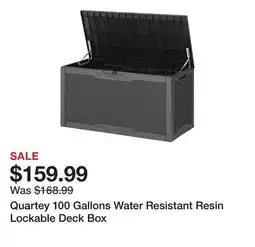 Wayfair Quartey 100 Gallons Water Resistant Resin Lockable Deck Box offer