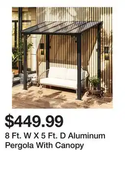 Wayfair 8 Ft. W X 5 Ft. D Aluminum Pergola With Canopy offer