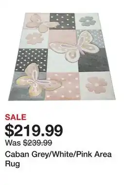 Wayfair Caban Grey/White/Pink Area Rug offer