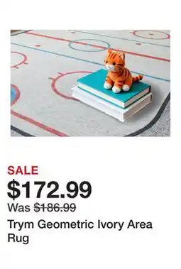 Wayfair Trym Geometric Ivory Area Rug offer