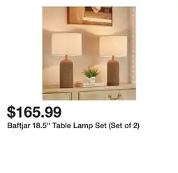 Wayfair Baftjar 18.5'' Table Lamp Set (Set of 2) offer