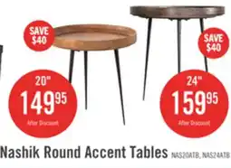 The Brick Nashik 20 Round Accent Table - Brown offer