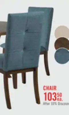 The Brick Chelsea Dining Chair with Linen-Look Fabric - Aqua Blue offer