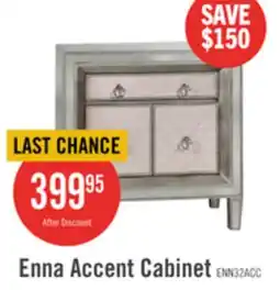The Brick Enna 32 Glam Accent Cabinet with Drawer - Antiqued Silver offer