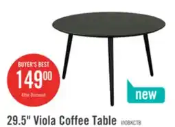 The Brick Viola 29.5 Modern Round Top Coffee Table Black Ash offer