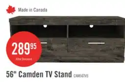 The Brick Camden 56 TV Stand with Storage and Cable Management for TVs up to 60 - Alabaster Oak offer