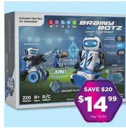 Showcase BrainyBotz (220pc) | 3-in-1 DIY Smart STEM Robot Building & Programming Kit offer