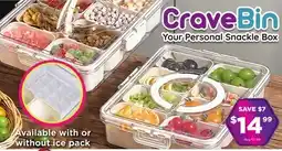 Showcase CraveBin Ice Snackle Box - Portable Snack Bin with Ice Pack offer