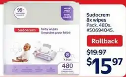 Walmart Sudocrem baby wipes offer