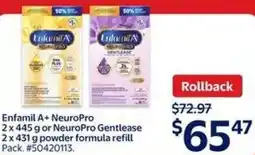 Walmart Enfamil A+ NeuroPro offer