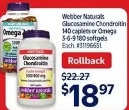 Walmart Webber Naturals Glucosamine Chondroitin offer