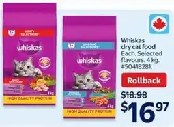Walmart Whiskas dry cat food offer