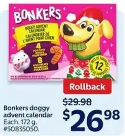 Walmart Bonkers doggy advent calendar offer