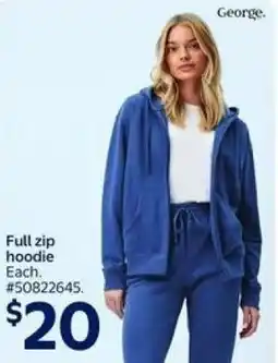 Walmart George. Full zip hoodie offer
