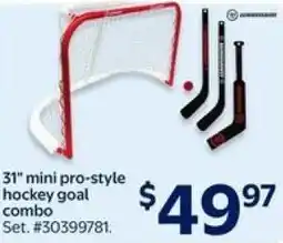 Walmart 31" mini pro-style hockey goal combo offer