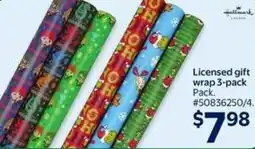 Walmart Licensed gift wrap offer