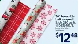 Walmart 30" Reversible bulk wrap roll offer