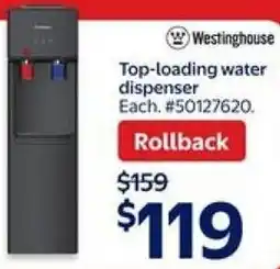 Walmart Westinghouse Top-loading water dispenser offer