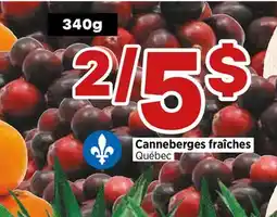 Val-Mont Canneberges fraîches Québec offer