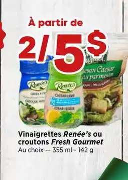 Val-Mont Vinaigrettes Renée's ou croutons Fresh Gourmet offer