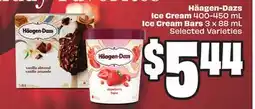 FreshCo Häagen-Dazs Ice Cream 400-450 mL Häagen-Dazs Ice Cream Bars 3 x 88 mL Selected Varieties offer
